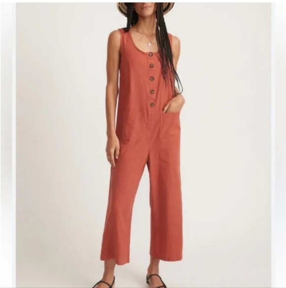 Marine Layer Pants - Marine Layer Sydney Button Front Jumpsuit in size Small